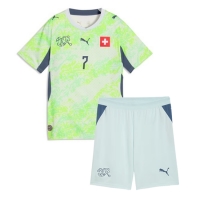 Camiseta Suiza Breel Embolo #7 Segunda Equipación Replica Mundial 2026 para niños mangas cortas (+ Pantalones cortos)